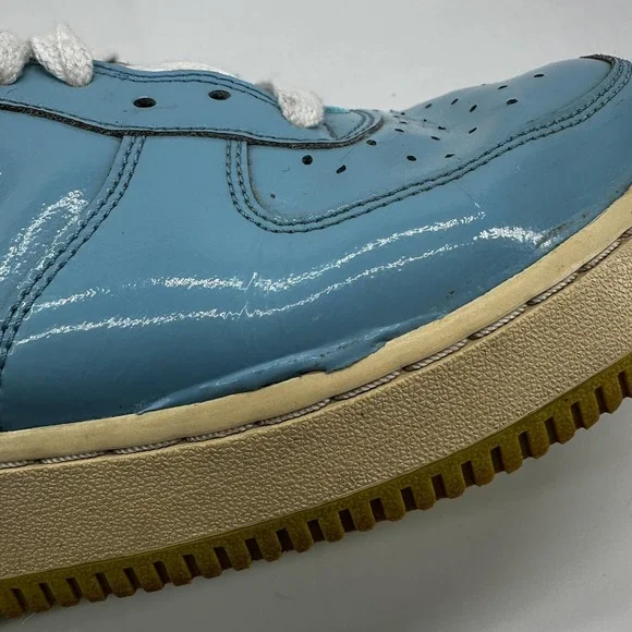 Vintage Nike Air Force 1 Low Pixie Shoes Mens Size 10.5 Blue Lime 312945-412